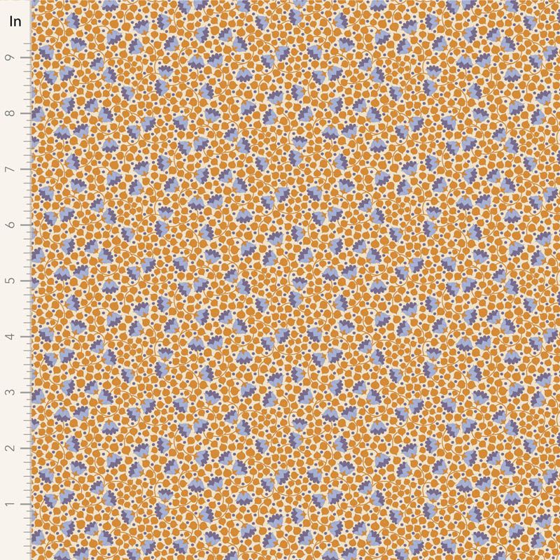 Tilda Bellflower Blenders fabric: Bellflower, Mustard Tilda Bellflower Blenders fabric: Bellflower, Mustard