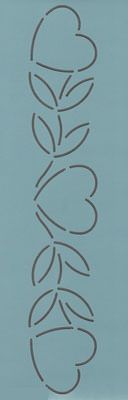 Quilt Stencil  2" HeartVine Border