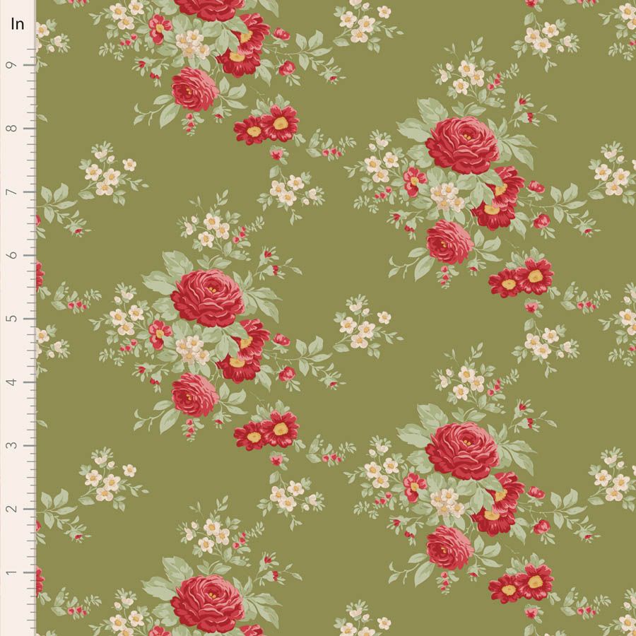 Tilda Merry Little Christmas fabric: Carol, Moss