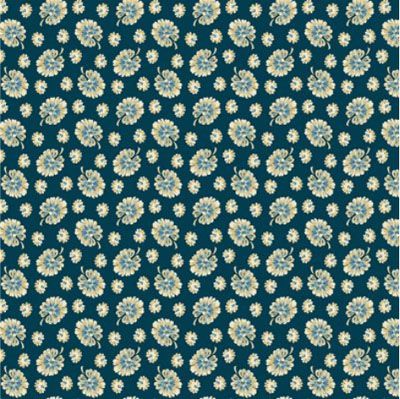 Cocoa Blue fabric: Monstera Navy (per 1/4 metre)