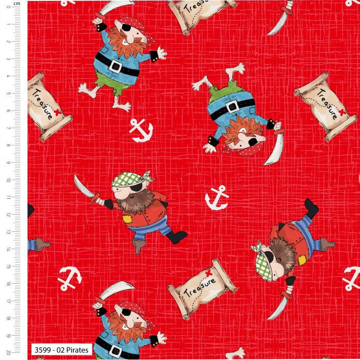 Ship Ahoy fabric: Pirates