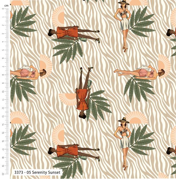 Simplicity Safari Sunset fabric, Serenity Sunset Simplicity Safari Sunset fabric, Serenity Sunset