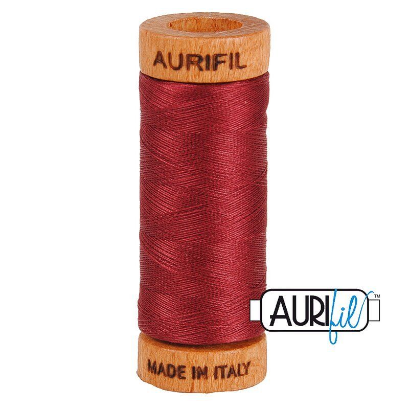 Aurifil 80 Cotton Thread 2460 Dark Carmine Red