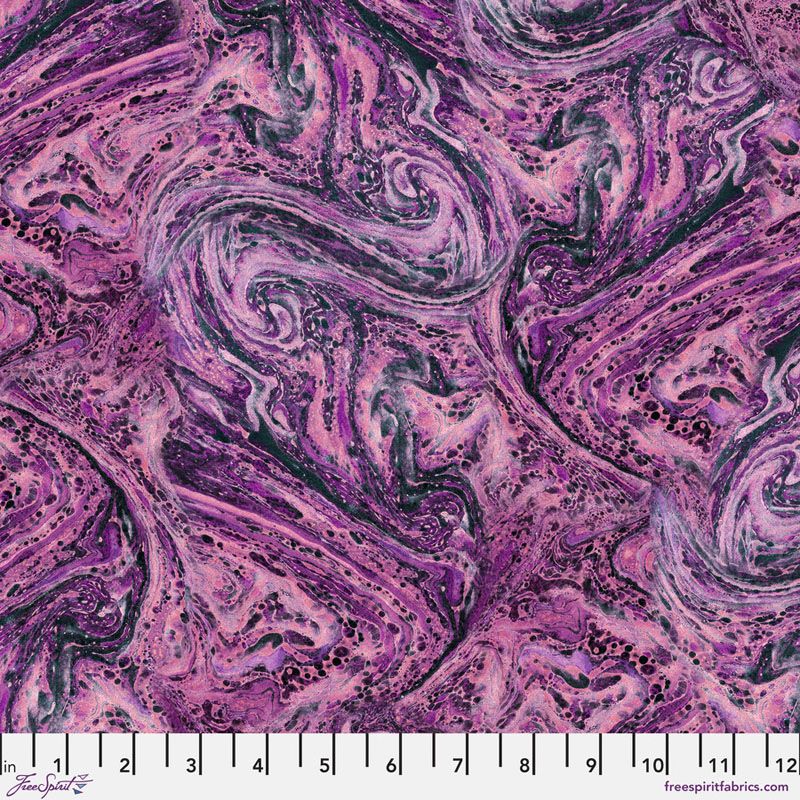 Eclectic Elements Palette fabrics, Purple Marble