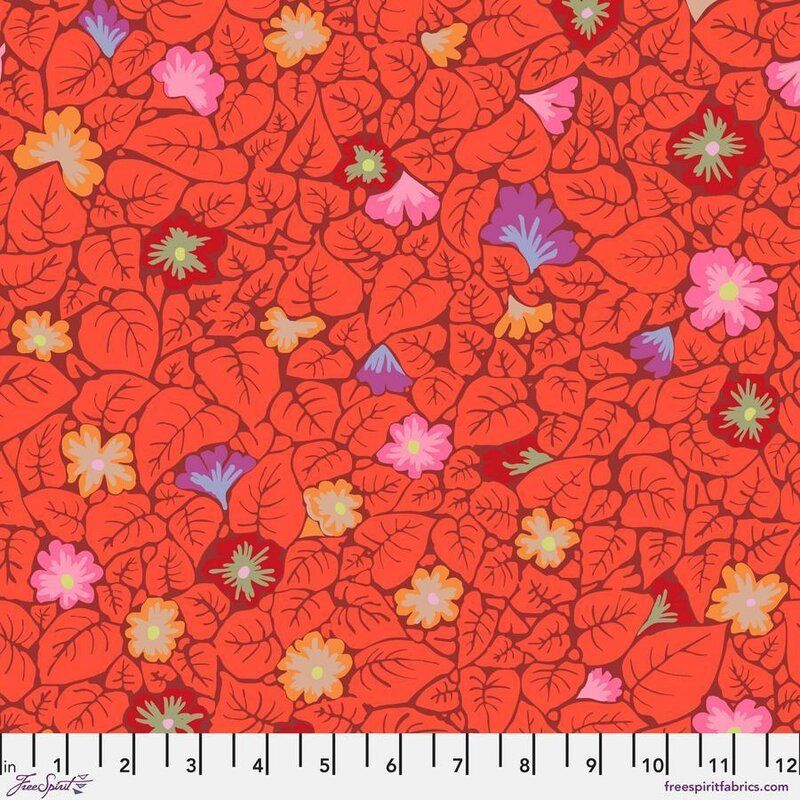 Kaffe Fassett Fabric Leaves Red Kaffe Fassett Fabric Leaves Red