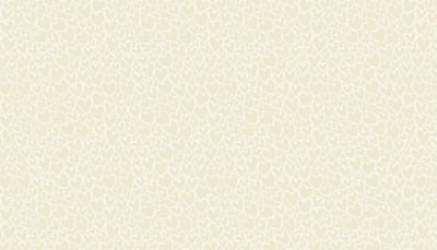 Makower Essentials: Hearts Light Cream (per 1/4 metre)