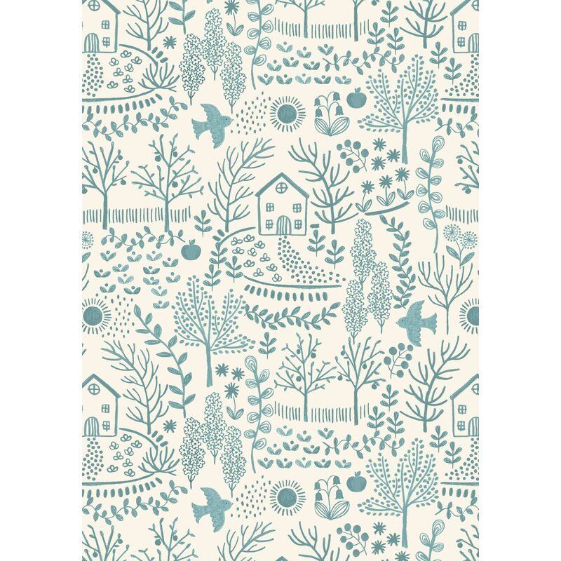 Cosy Home fabric: Cosy Home and Garden on Cream Cosy Home fabric: Cosy Home and Garden on Cream