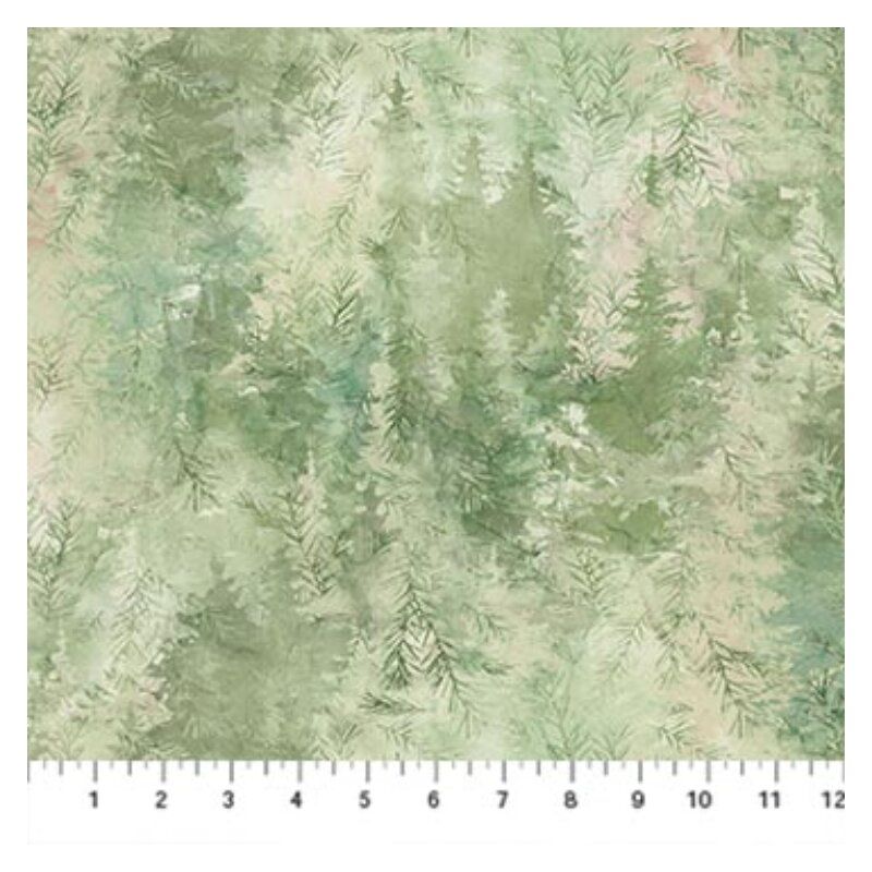 Altitude fabric, Multi Trees, Green
