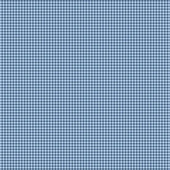 Petite Fleur Fabric: Gingham, Blue Petite Fleur Fabric: Gingham, Blue