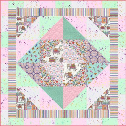 My Favourites Elephant Cavalcade Quilt Kit