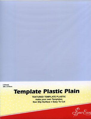 Template Plastic  Plain (2 sheets) 11" x 8 1/2"