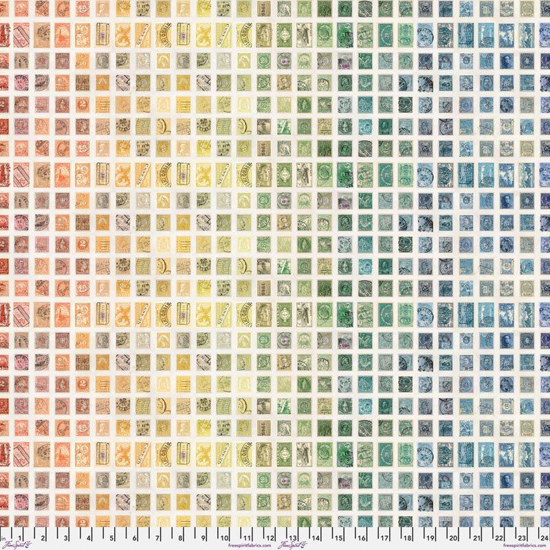 Eclectic Elements Palette fabrics, Multi, Stamps