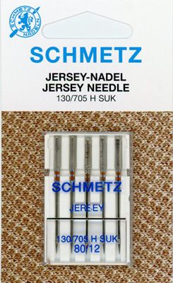 Schmetz Jersey/Ball Point Sewing Machine Needles Size 80/12 Schmetz Jersey/Ball Point Sewing Machine Needles Size 80/12