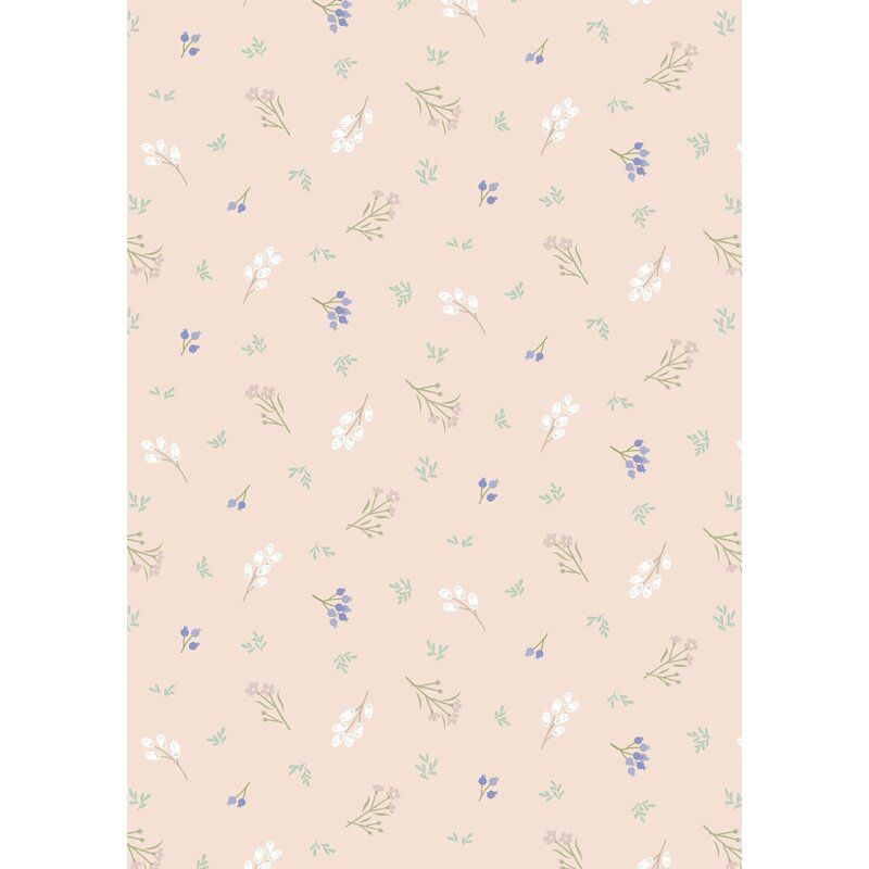Sky Garden fabric: Scattered Sprig, Pale Peach