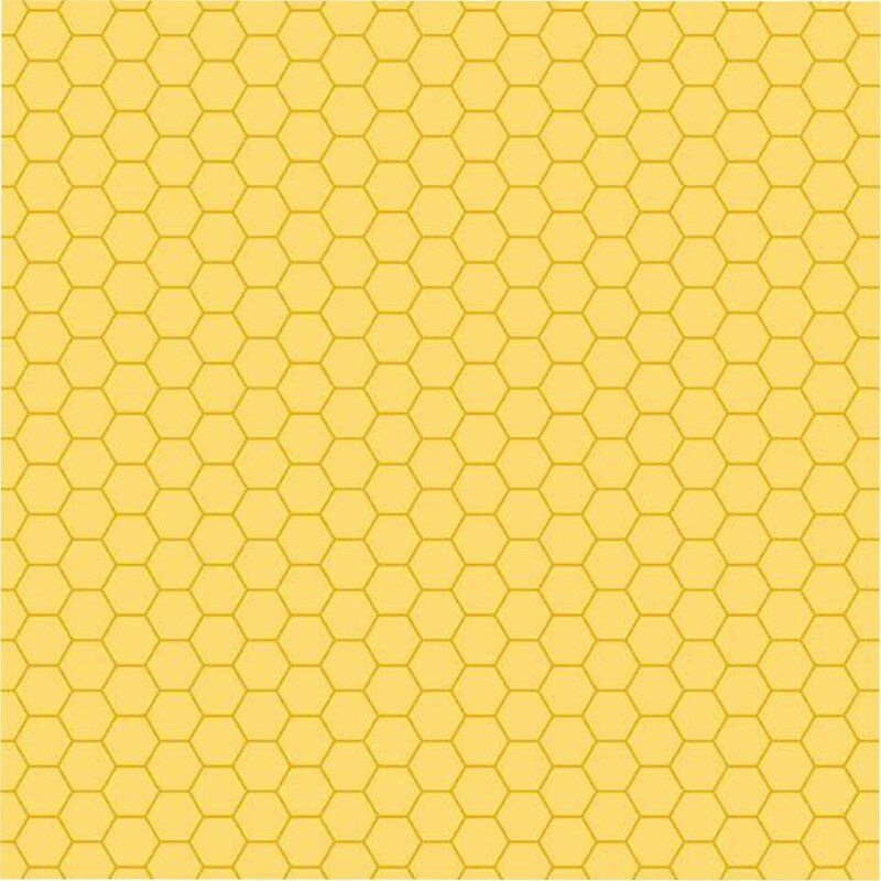 Sunny Honey Fabric: Honeycomb, Yellow Sunny Honey Fabric: Honeycomb, Yellow