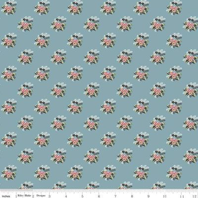 Sense and Sensibility Fabric Barton Cottage, Blue