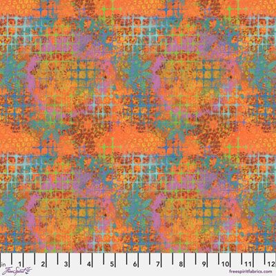 Sue Penn Butterfly Fields fabric: Crosshatch Orange Sue Penn Butterfly Fields fabric: Crosshatch Orange