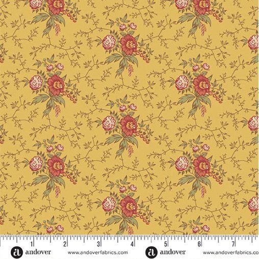 Farmer's Daughter fabric, Bramble, Spanish Moss