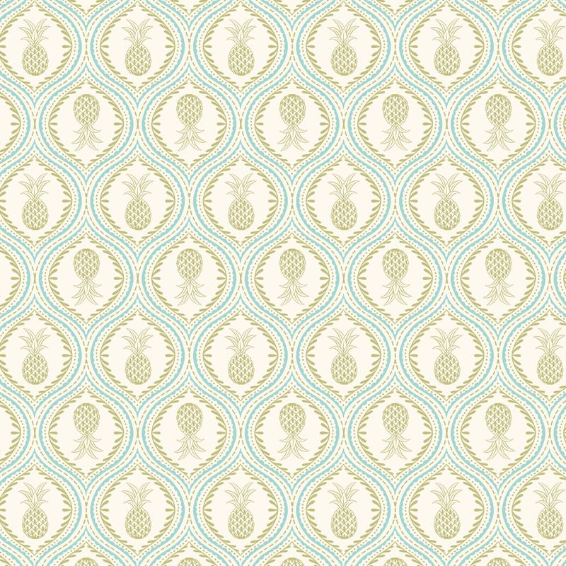 Paradise fabric: Pineapples on Cream