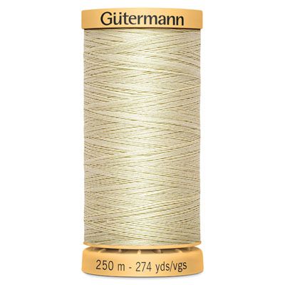 Gutermann Natural Cotton 50 Weight Thread 250m Cream 828 Gutermann Natural Cotton 50 Weight Thread 250m Cream 828