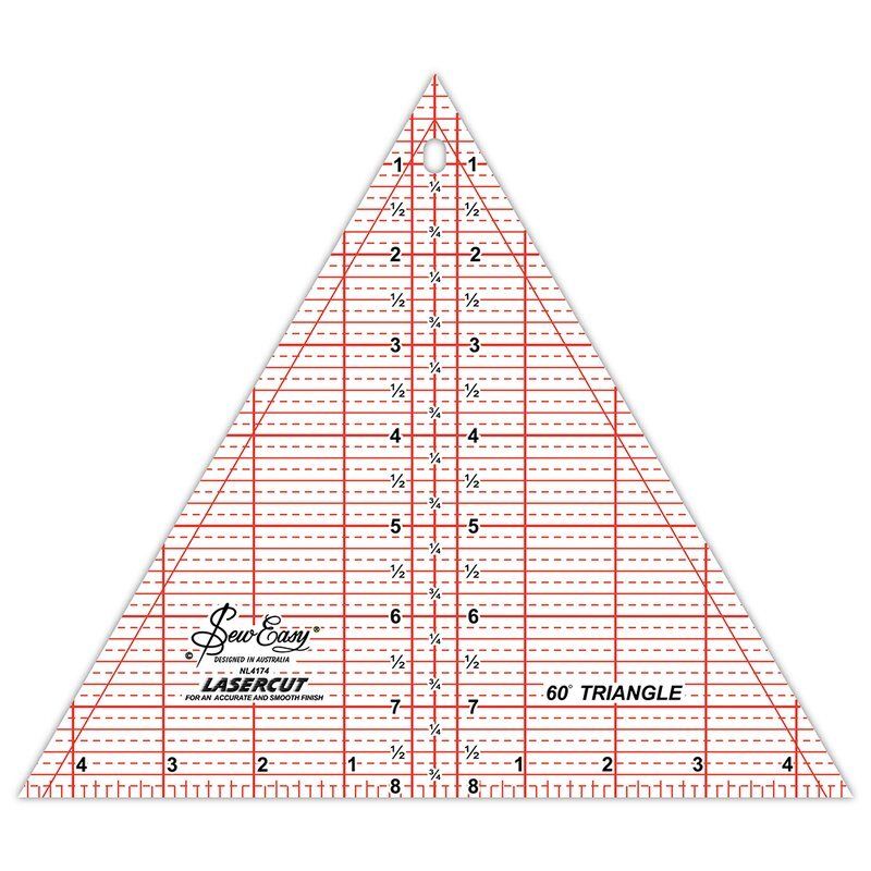 Sew Easy 60 Degree Triangle Ruler 8" X 9 1/4"