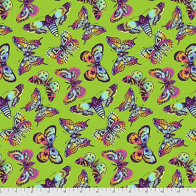 Tula Pink Daydreamer fabric: Butterfly Kisses Avocado (per 1/4 metre) Tula Pink Daydreamer fabric: Butterfly Kisses Avocado (per 1/4 metre)