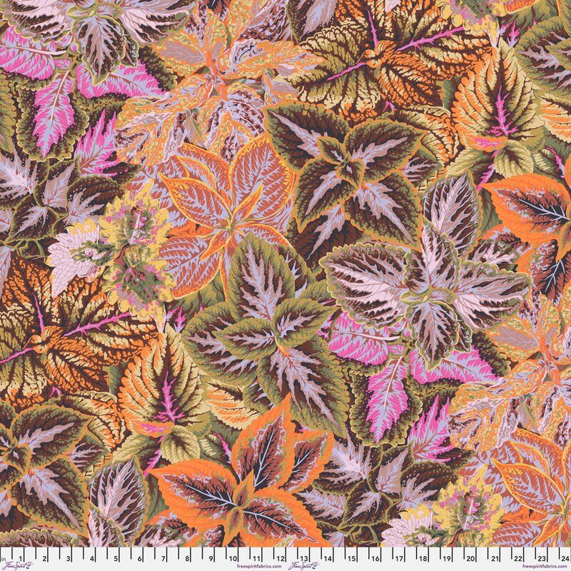 Kaffe Fassett Collective Fabric Bold Leaves, Brown