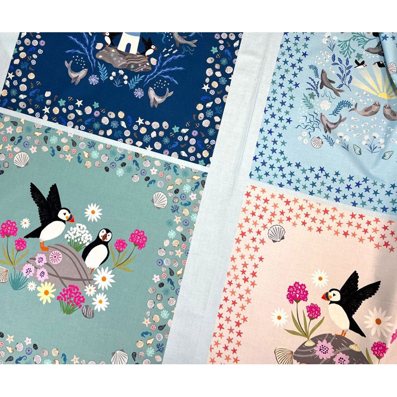 Puffin Rock fabric: Cushion Panel 36" (90cm)