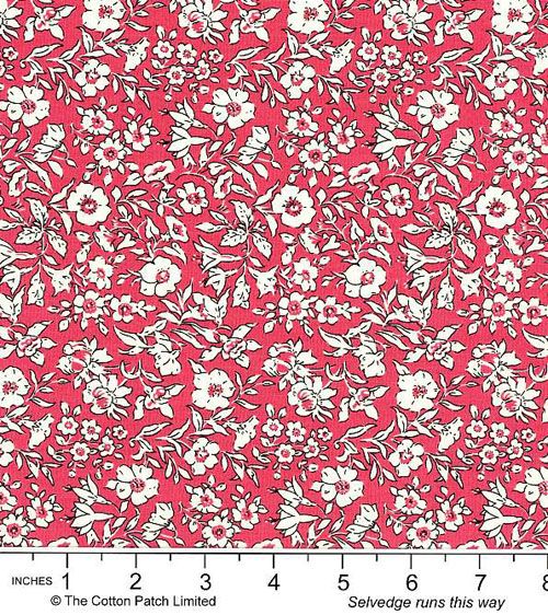 Liberty fabric: Morning Dew, Deep Rose