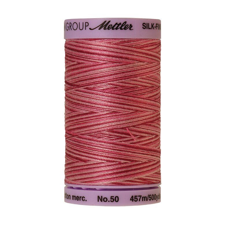Mettler 50 Variegated Cotton Thread 9846, Cranberry Crush