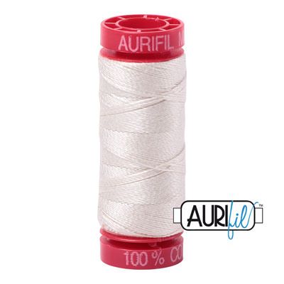Aurifil 12 Cotton Thread 2309 Silver White Aurifil 12 Cotton Thread 2309 Silver White