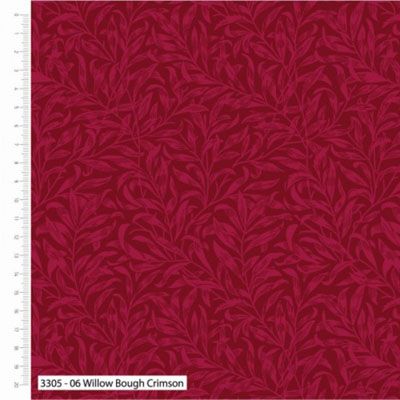 William Morris Quilt Backs: Willow Boughs Crimson 108" (per 1/4 metre) William Morris Quilt Backs: Willow Boughs Crimson 108" (per 1/4 metre)