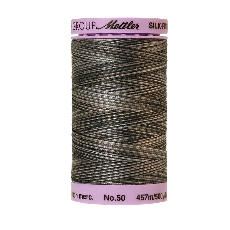 Mettler 50 Variegated Cotton Thread 9861, Charcoal Mettler 50 Variegated Cotton Thread 9861, Charcoal