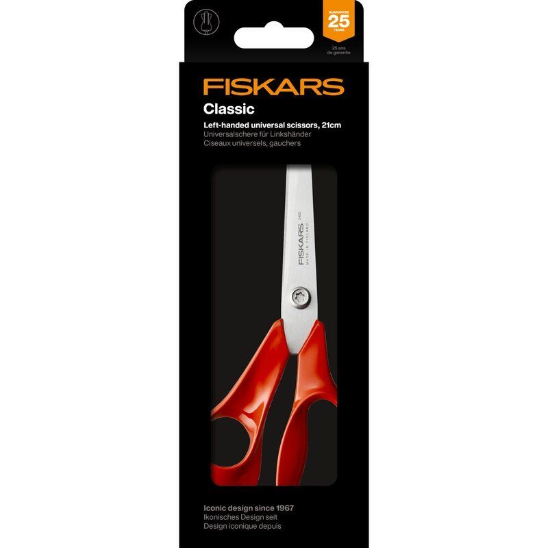 Fiskars Classic Universal Left-Handed Scissors, 21cm