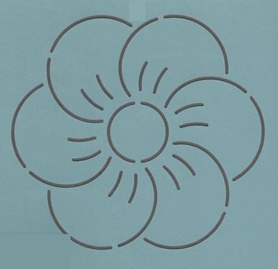 Quilt Stencil  5" Single Rose