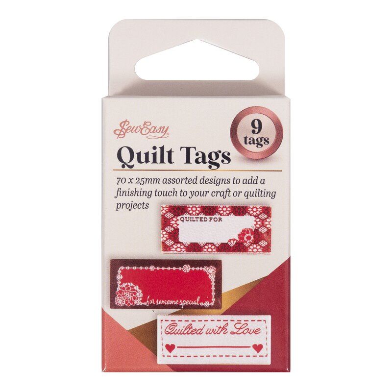 Sew Easy 'Quilted For' Quilt Tags/Labels, 9 cs