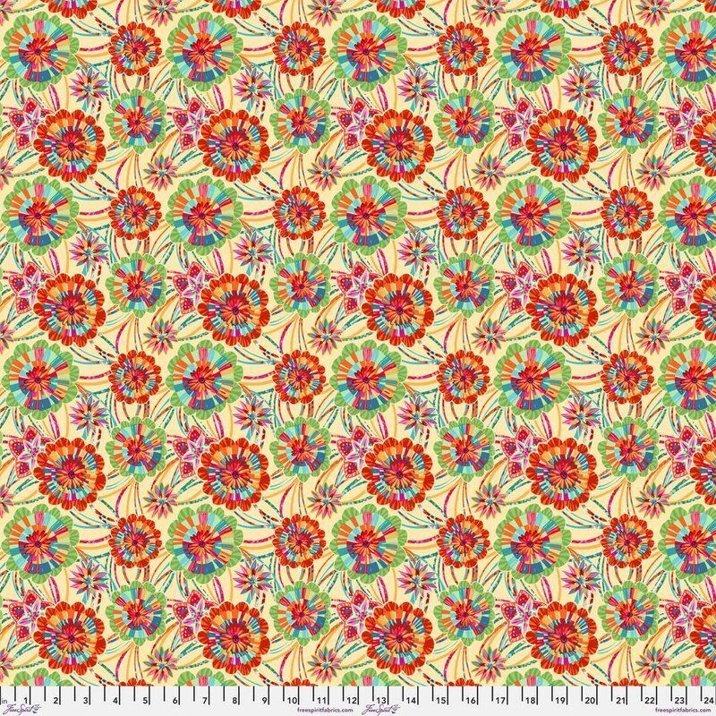 Festival Fabric: Small Rosettes, Cream Festival Fabric: Small Rosettes, Cream
