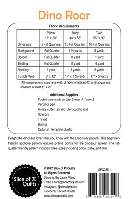 Dino Roar Quilt Pattern by Slice of Pi Quilts Dino Roar Quilt Pattern by Slice of Pi Quilts