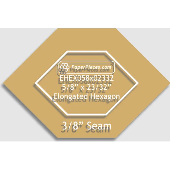 English Paper Piecing  Honeycomb 1" Acrylic Template