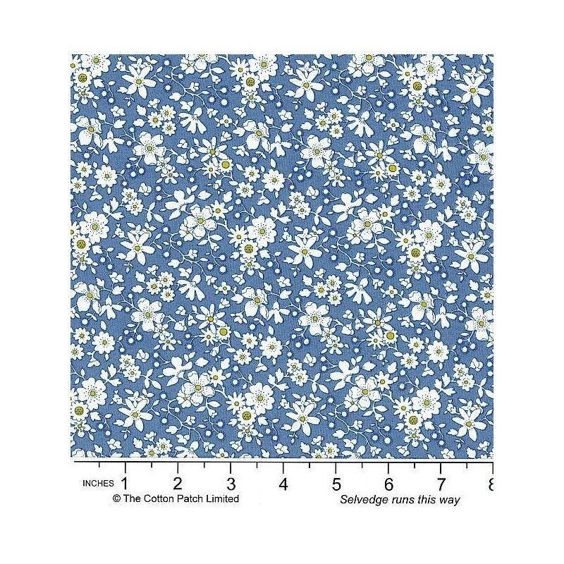 Liberty Flower Show fabric, Maddsie Silhouette, Blue