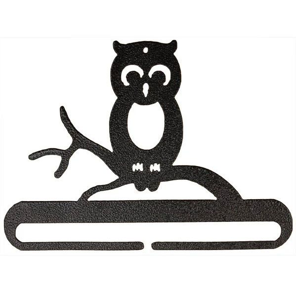 Wire Hanger  12" Whimsical Owl Charcoal with split bottom