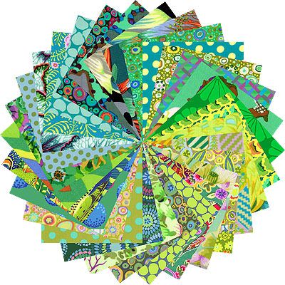 Kaffe Fassett Collective Fabrics Greens & Aquas 5" Charm Kaffe Fassett Collective Fabrics Greens & Aquas 5" Charm