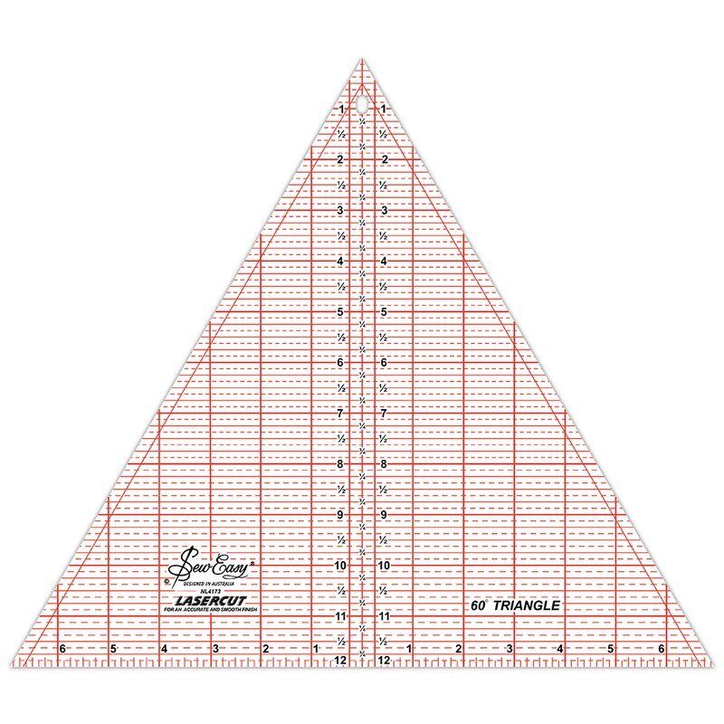Sew Easy 60 Degree Triangle Ruler 12" x 13 7/8"