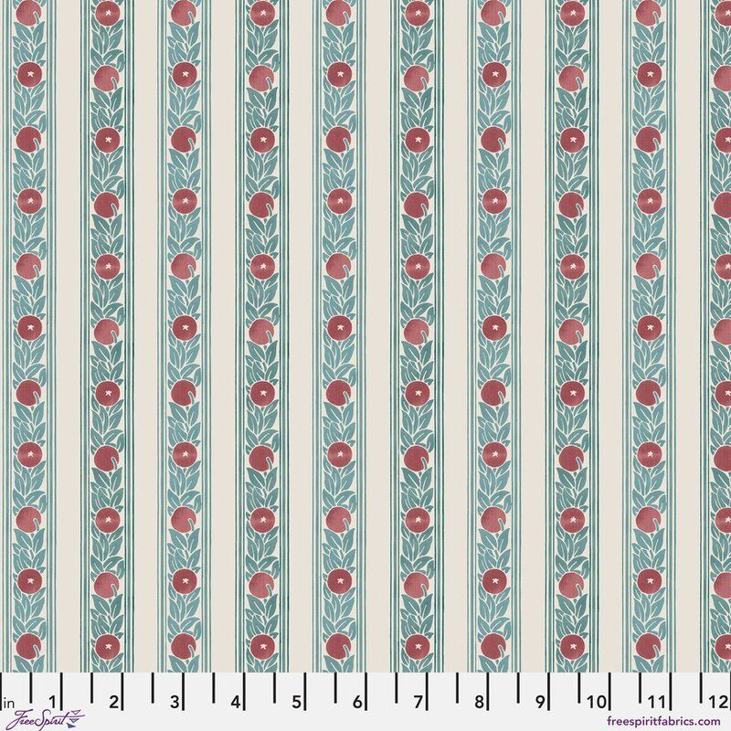 Lodden fabric: Fruit Stripe, Plum