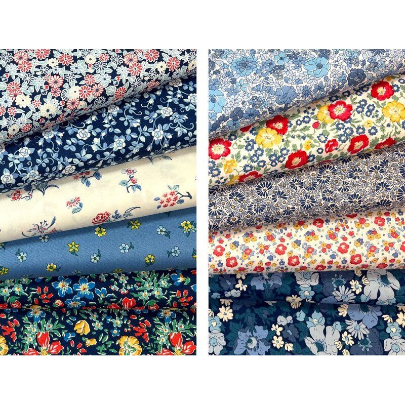 Liberty Florals Classic Blues 10" Patchwork Palette