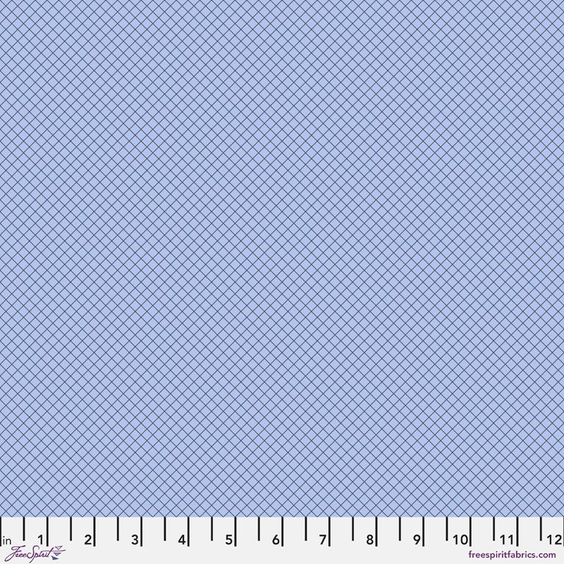 Tula Pink True Colours Fabric: On the Grid, Shoreline Tula Pink True Colours Fabric: On the Grid, Shoreline