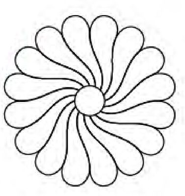 Westalee Ruler Circles on Quilts No.16 (12" block)  High Shank