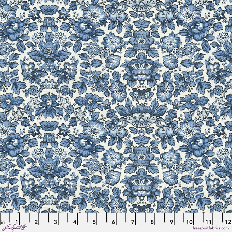 Eclectic Elements Palette fabrics, Indigo Wallpaper