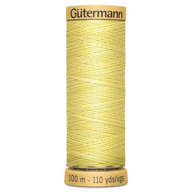 Gutermann Natural Cotton 100m Light Yellow Col 349 Gutermann Natural Cotton 100m Light Yellow Col 349
