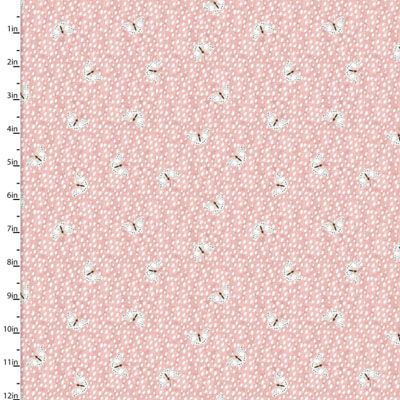 Baby in Bloom fabric: Fluttering Fawn Flannel